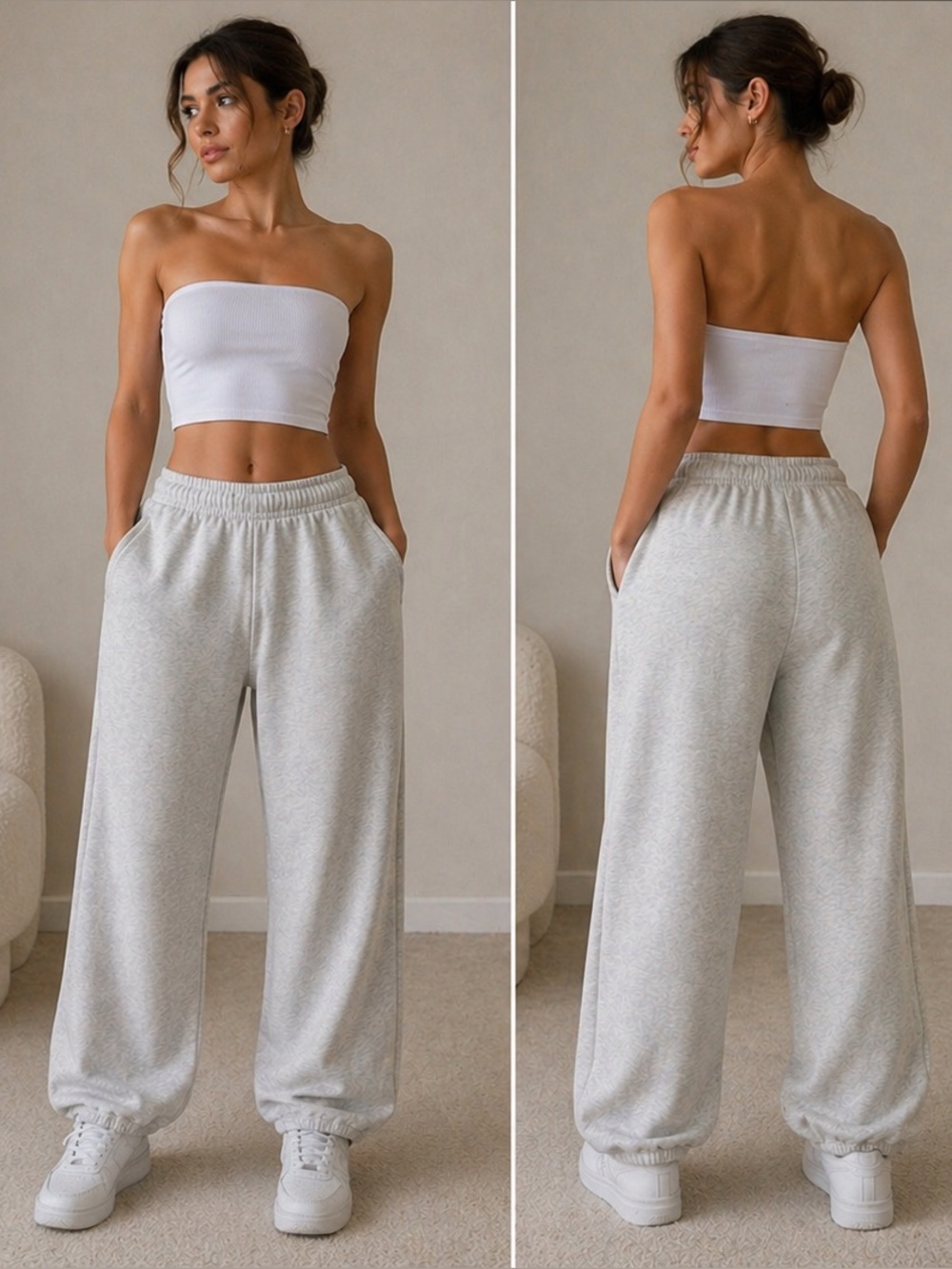 Lululemon Grey Fleece Joggers Size M Cozy Lounge Sweatpants